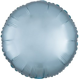 18 inch-es Matt Kék - Silk Blue Kerek Fólia Lufi