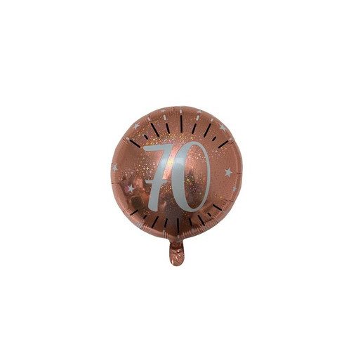 18 inch-es 70-es Rosegold Csillogó Szülinapi Fólia Lufi