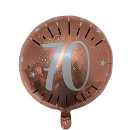 18 inch-es 70-es Rosegold Csillogó Szülinapi Fólia Lufi