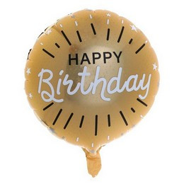 18 inch-es Happy Birthday Gold - Arany Fényes Szülinapi Fólia Lufi