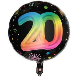 18 inch-es 20-as Számos Festicolor Szülinapi Fólia Lufi