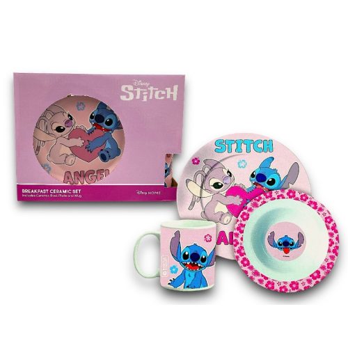 Étkészlet STITCH 3pcs 100% porcelán 805240  Leírás: mikrózható és mosogatógépben mosható
