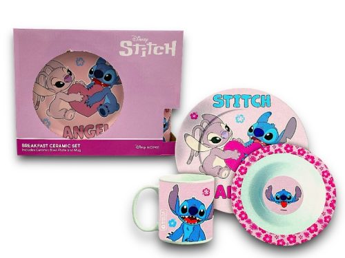 Étkészlet STITCH 3pcs 100% porcelán 805240  Leírás: mikrózható és mosogatógépben mosható