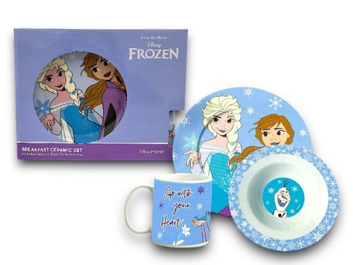 Étkészlet FROZEN 3pcs 100% porcelán 812668   Leírás: mikrózható és mosogatógépben mosható