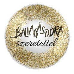   17 inch-es Ballagásodra Szeretettel Arany Konfettis Parti Fólia Lufi