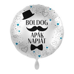 17 inch-es Boldog Apák Napját Mintás Fólia Lufi