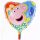 18 inch-es Peppa Pig - Peppa Malac Lufikkal Szív Fólia Lufi