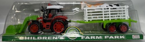 Traktor Póttal Ló,Tehén  (piros-fehér-zöld) 