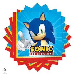 Sonic Sega Parti Szalvéta - 33 cm x 33 cm, 20 db-os