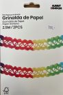 Girland színes papír 2,5m 2db-os
