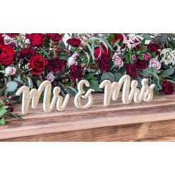 MR & MRS ARANY SZÍNŰ FA DEKORÁCIÓ