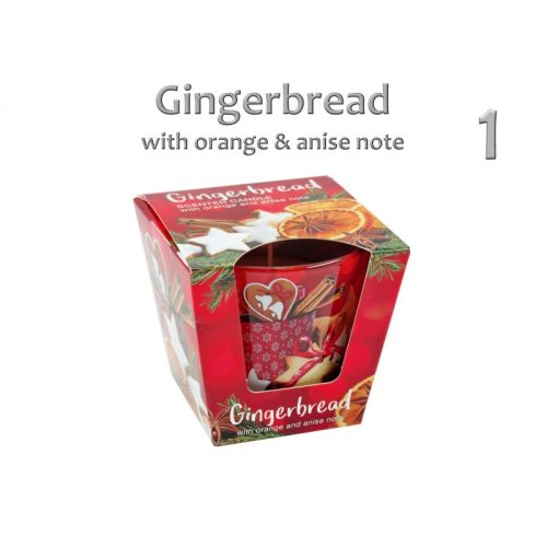 Illatgyertya pohárban Gingerbread 9cm