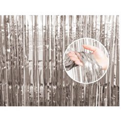 LAMETTA FÓLIA FÜGGÖNY EZÜST SZÍNBEN Méret 90x240 cm