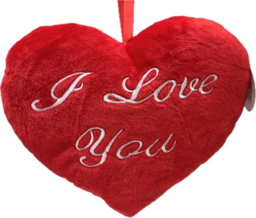 SZÍV PÁRNA PLÜSS KICSI "I Love you" 24*20CM