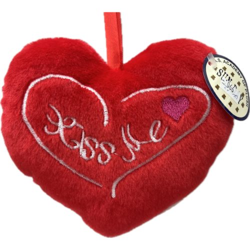SZÍV PÁRNA PLÜSS PICI "KISS ME" 15*14CM
