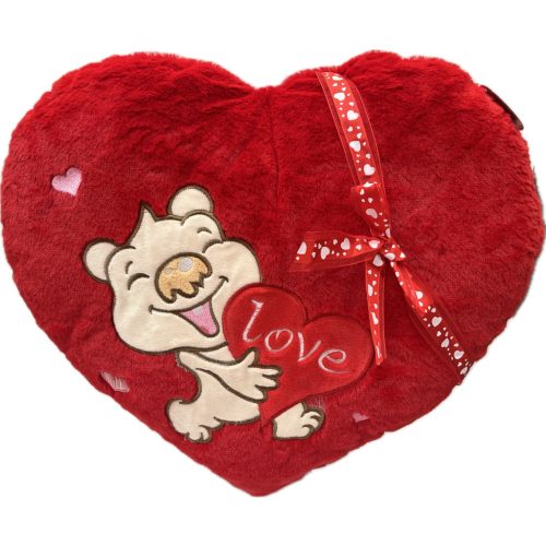 SZÍV PÁRNA PLÜSS nagy "Love" Macis 46*38CM