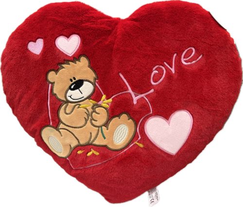 SZÍV PÁRNA PLÜSS nagy "Love" Macis 46*38CM