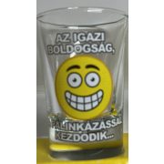 Vicces pálinkás pohárszett 6db-os 35ml "Rövid és ütős"