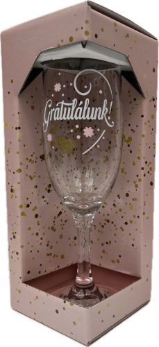 Pezsgős pohár 190ml "Gratulálunk!"