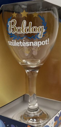 Boros pohár 220ml Boldog  születésnapot!