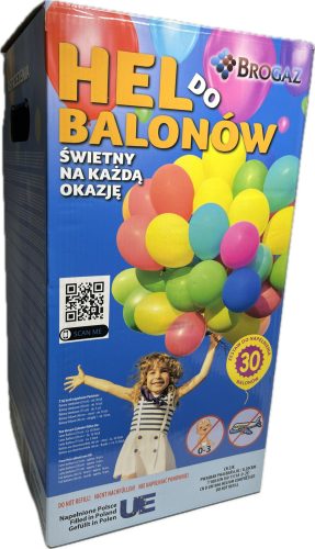 Hélium Palack 30 Ballon 23cm/9" Kék dobozos