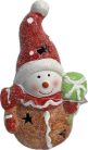 Karácsonyi mézeskalács figura 12cm világítós