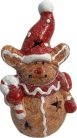 Karácsonyi mézeskalács figura 12cm világítós