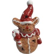Karácsonyi mézeskalács figura 12cm világítós
