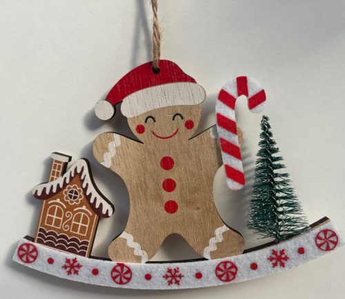 karácsonyi fa mézeskalács figura 15*10cm 