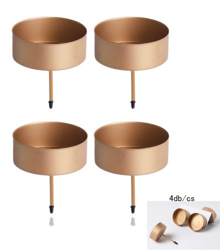 Mécsestartó+tüske 4db-os, arany, 4,2cm