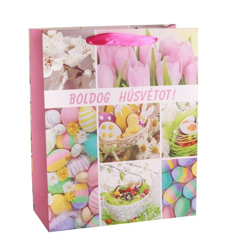 DÍSZTASAK TOJÁSOS BOLDOG HÚSVÉTOT 26*32CM