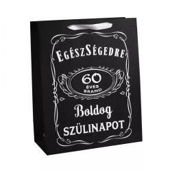   Dísztasak közép "Boldog SZÜLINAPOT" 60 ÉVES fekete