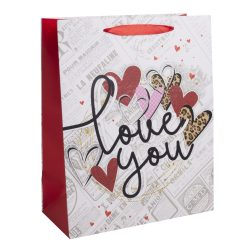 DÍSZTASAK LOVE YOU 11*14CM