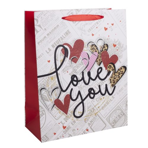 DÍSZTASAK LOVE YOU 11*14CM