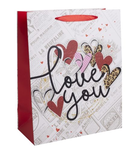 DÍSZTASAK LOVE YOU 11*14CM