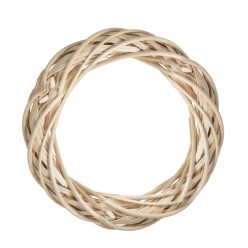   Fonott vessző koszorúalap natur 15cm belső 25*25 átmérő