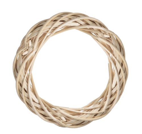 Fonott vessző koszorúalap natur 15cm belső 25*25 átmérő