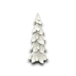 Fenyőfa dekor fehér 19*8,5*8,5cm 045104