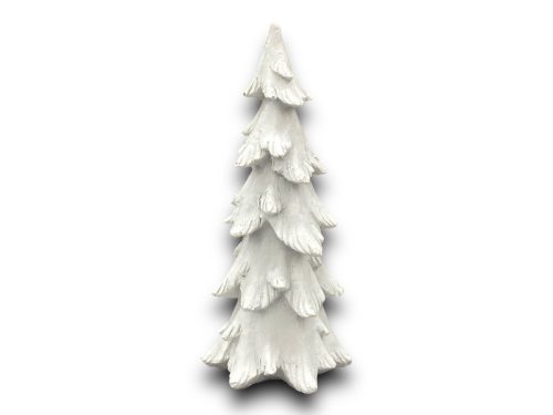Fenyőfa dekor fehér 19*8,5*8,5cm 045104