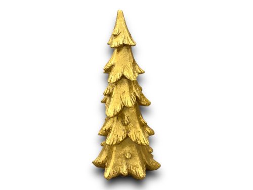 Fenyőfa dekor arany 19*8,5*8,5cm 045105
