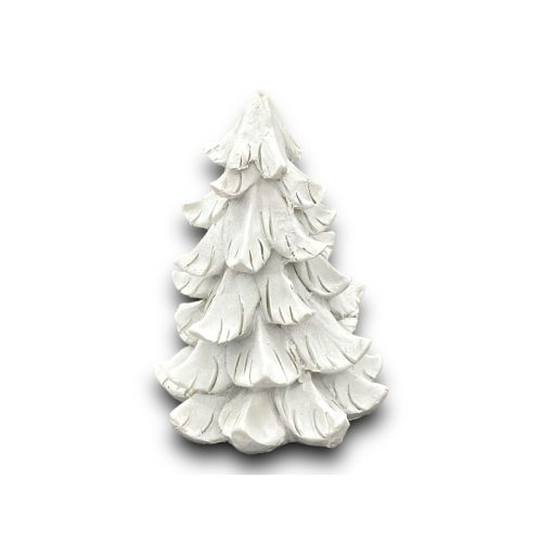 Fenyőfa dekor fehér 8*10,7cm  kicsi 045110