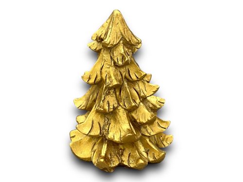 Fenyőfa dekor arany 8*10,7cm kicsi 045111