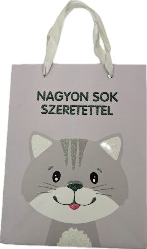 Dísztasak Szürke cica M.