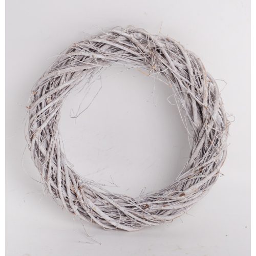 KOSZORÚ KÓCOS FEHÉR MOSOTT 25*5CM