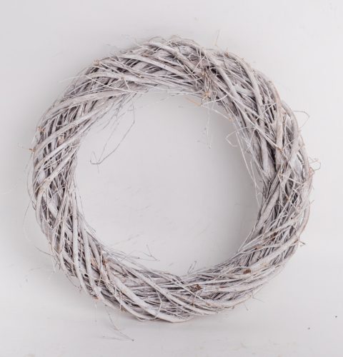 KOSZORÚ KÓCOS FEHÉR MOSOTT 25*5CM