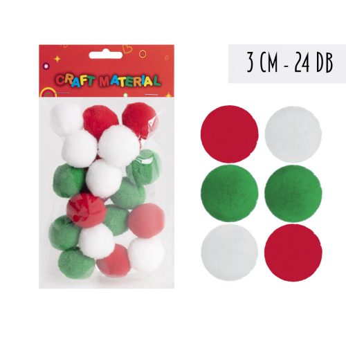 TEXT.GOLYÓK*24 PIR/FE/ZÖ3CM