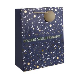 DÍSZTASAK SÖTÉTKÉK BOLDOG SZÜLETÉSNAPOT 18*23CM