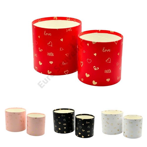 PAPÍRDOBOZ 2 DB  14,5x15;18x17 cm 4 SZÍNBEN Cikkszám:	ES10370