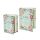 PAPÍRDOBOZ KÖNYV ALAKÚ 2 DB  15x12x4,5;11,5x9x3,5 cm Cikkszám:	ES10524