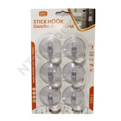 Tapadókorongos akasztó szett 6db/cs HKS-7005